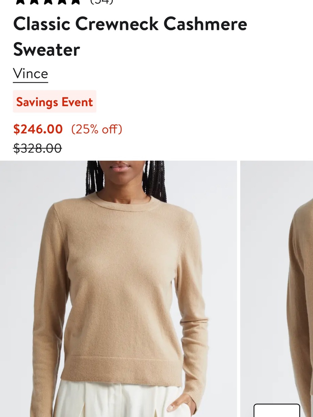 Vince Camel Classic Crewneck Cashmere Sweater